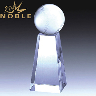Custom Sports Crystal Baseball Award