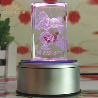 Laser Engraving Crystal Blocks As Birthday Gift