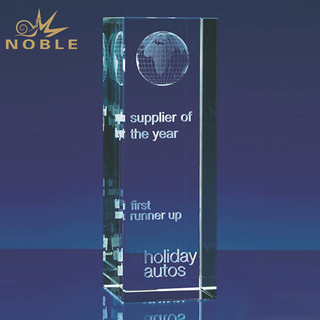 Crystal Cube With 3d Engraved Logo