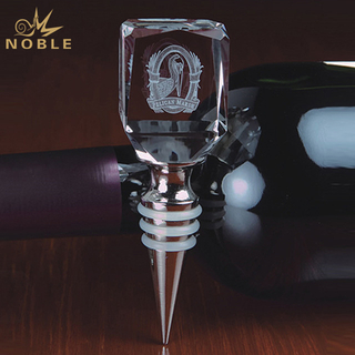 Custom Logo Crystal Wine Bottle Stopper