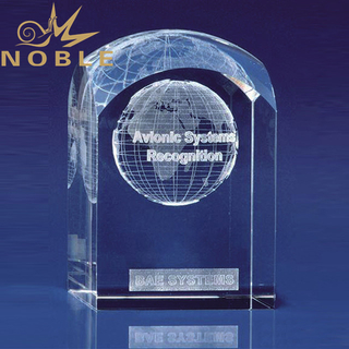 3D Laser Engraving Globe Crystal Dome Cube 