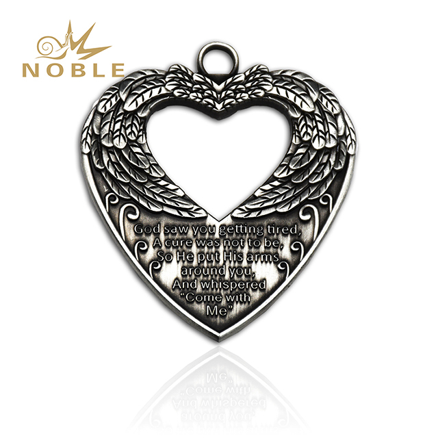 3D Heart Design Silver Medal