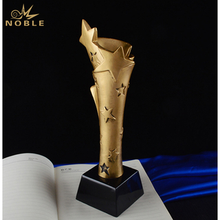 Golden Metal Stars Trophy Cup