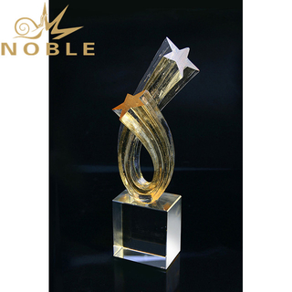 Luxury Art Glass Star Trophy 