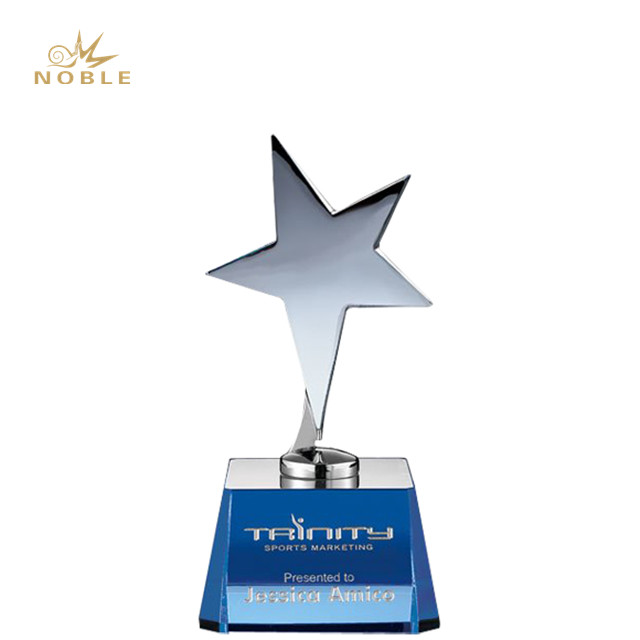 NB-CST 107 Overflowing Silver Star Crystal Award