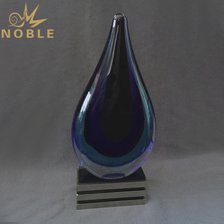 Unique Design Hand Blown Glass Trophy Award