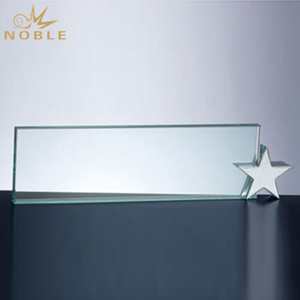 Jade Glass Nameplate Award Trophy