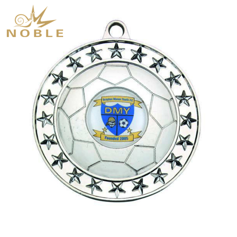 New Design Metal Silver Football Medal
