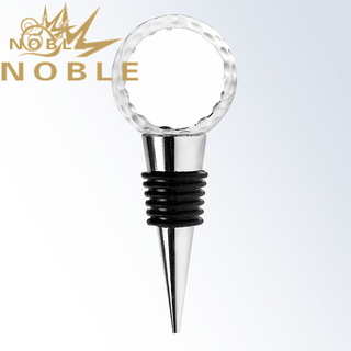 Golf Ball Crystal Wine Stopper 