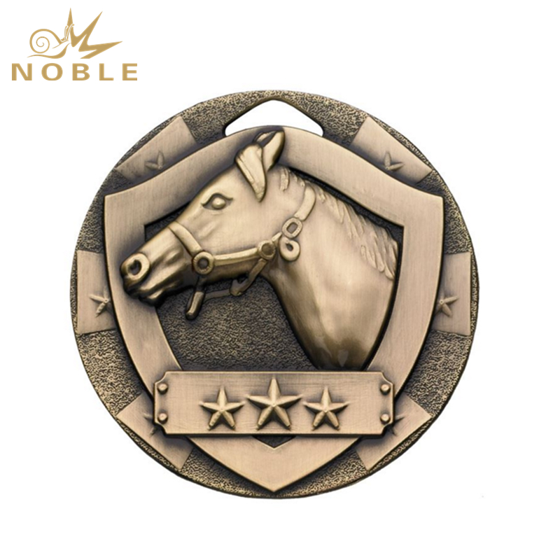 Bronze Mini Shield Equestrian Medal