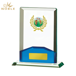 Glass Award With Metal Nameplate