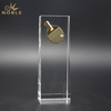 Crystal Trophy With Metal PingPang