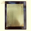  Wooden Plaque Shield with Frosted Gold Foil Paper