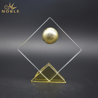 Custom Crystal Tennis Trophy