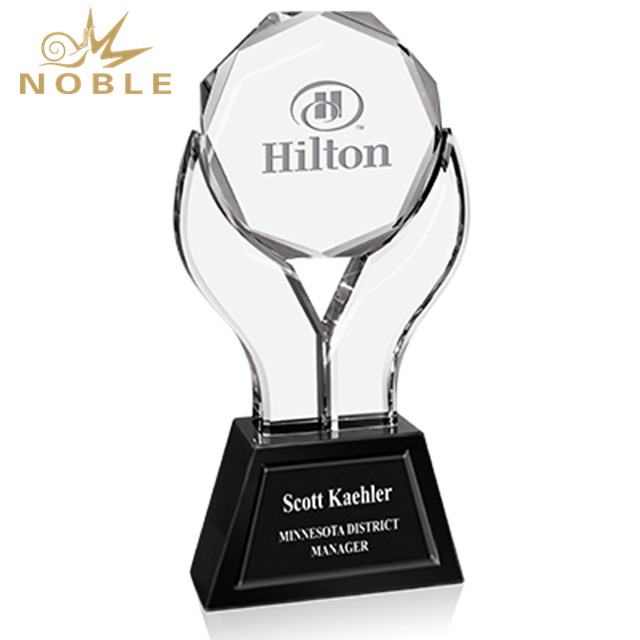 Custom Clear Crystal Corporate Trophy