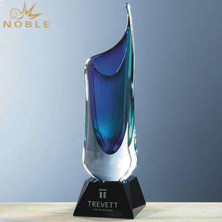 Special Award Art Hand Blown Glass Trophy 