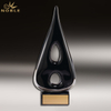 Artistic Black Accented Art Glass Sculpture Trophy Award