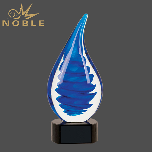 21---062 J-AGS27-HR Blue Tornado Art Glass Award