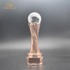 Bronze Metal Trophy with Crystal Globe