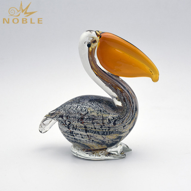 Animal Hand Blown Glass Bird As Home Decoration