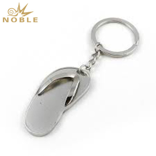 Custom Slipper Shape Metal Keychain