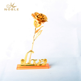Valentine Gifts Gold Metal Rose Loving Gifts