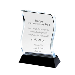 Custom Colored Acrylic Award with Black Base