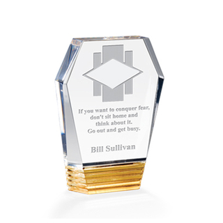 Custom Colored Acrylic Award with Double Layered