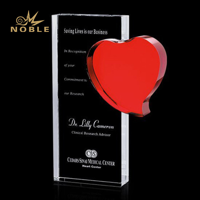 Custom Design Crystal Red Apple Trophy