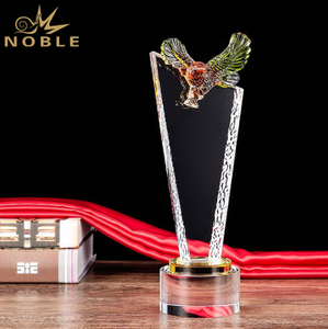 Engraved Logo Crystal Top Eagle Award