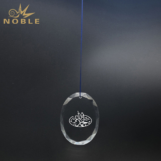 Hot Sale Engraved Crystal Oval Ornament 