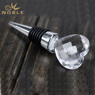 Custom Heart Shape Crystal Wine Bottle Stopper 