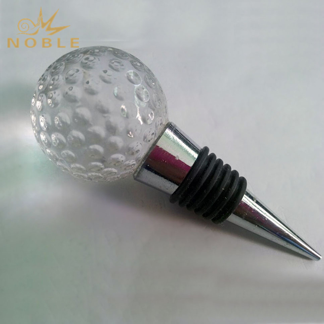 Custom Crystal Golf Wine Bottle Stopper 