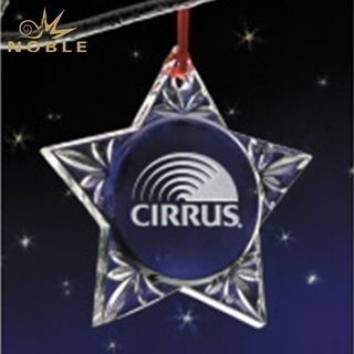 Custom Star Ornament Crystal Plaque