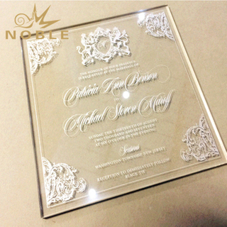 Custom Made Engrave Crystal Invitation Card