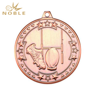 Metal Bronze Rugby Medal