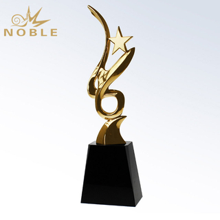Black Crystal Custom Corporate Trophy Metal Star Award