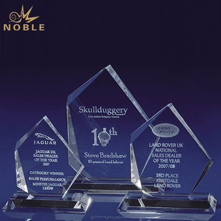 Custom Logo 2d Laser Crystal Iceberg Trophy