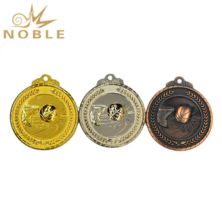 Three Colors Basketball Medal for Souvenir Gifts