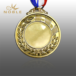 Bright Gold Plate Metal Blank Medal