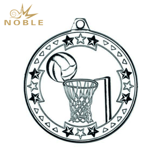 Netball 'Tri Star' Medal - Silver 2in