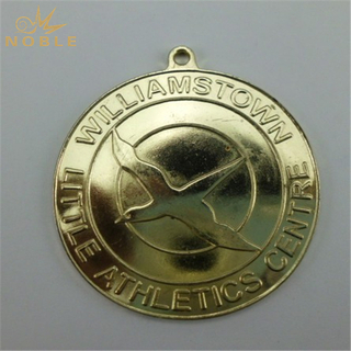 Gold Metal Medal With Engraved Logo 