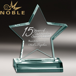 Acrylic Jade Accented Star Trophy Award