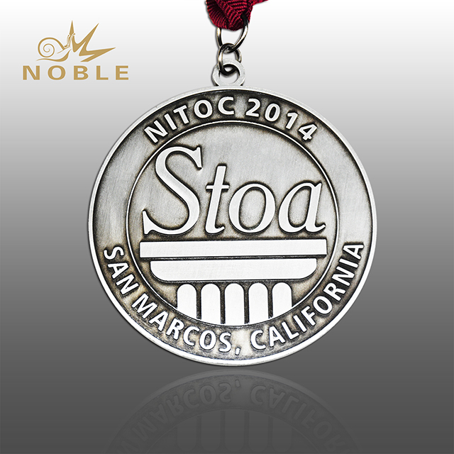Free Design Your Medal Custom Metal Antique Silver Medal 