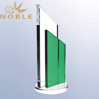 K9 Green Color Crystal Plaque Trophy 