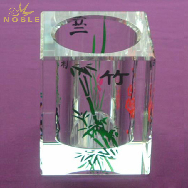 Office Gift Engraved Crystal Pen Holder