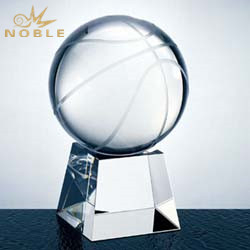 2019 New Design Clear Crystal Basketball Award with Clear Base