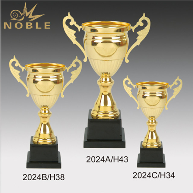 Metal Gold Sports Award Trophy with Plastic Black Base