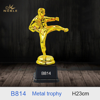 Gold Taekwondo Award Metal Trophy