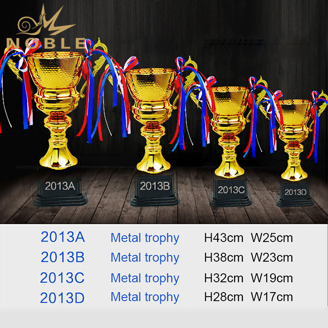 New Sports Metal Gold Trophy Cup with Black Base